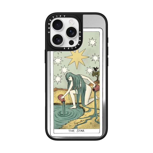 virginiamori x CASETiFY iPhone 16 Pro Max ケース Silver on Black ミラーケース MagSafe対応 Tarot Star Back to School virginiamori x CASETiFY iPhone 16 Pro Max ケース Silver on Black ミラーケース MagSafe対応 Tarot Star Back to School