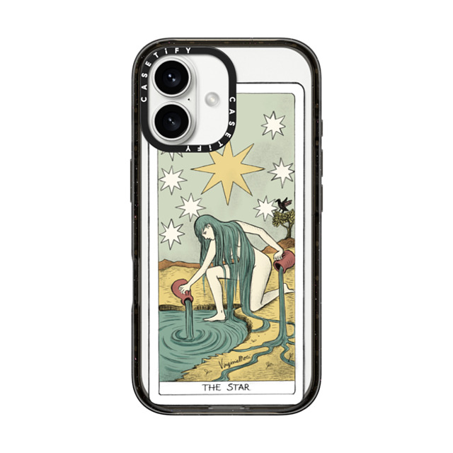 virginiamori x CASETiFY iPhone 16 Case Black Impact Case MagSafe Compatible Tarot Star Back to School virginiamori x CASETiFY iPhone 16 Case Black Impact Case MagSafe Compatible Tarot Star Back to School