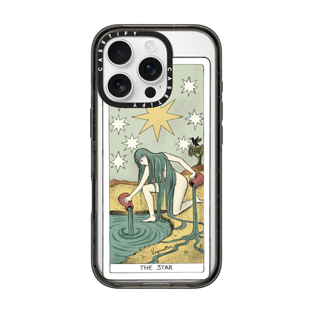 virginiamori x CASETiFY iPhone 16 Pro ケース ブラック インパクトケース Tarot Star Back to School virginiamori x CASETiFY iPhone 16 Pro ケース ブラック インパクトケース Tarot Star Back to School
