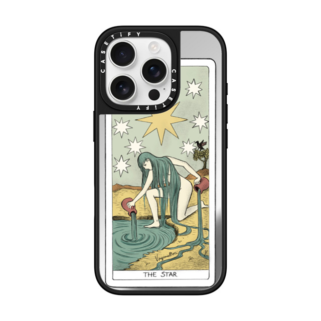virginiamori x CASETiFY iPhone 16 Pro Case Silver on Black ミラーケース MagSafe対応 Tarot Star Back to School virginiamori x CASETiFY iPhone 16 Pro Case Silver on Black ミラーケース MagSafe対応 Tarot Star Back to School