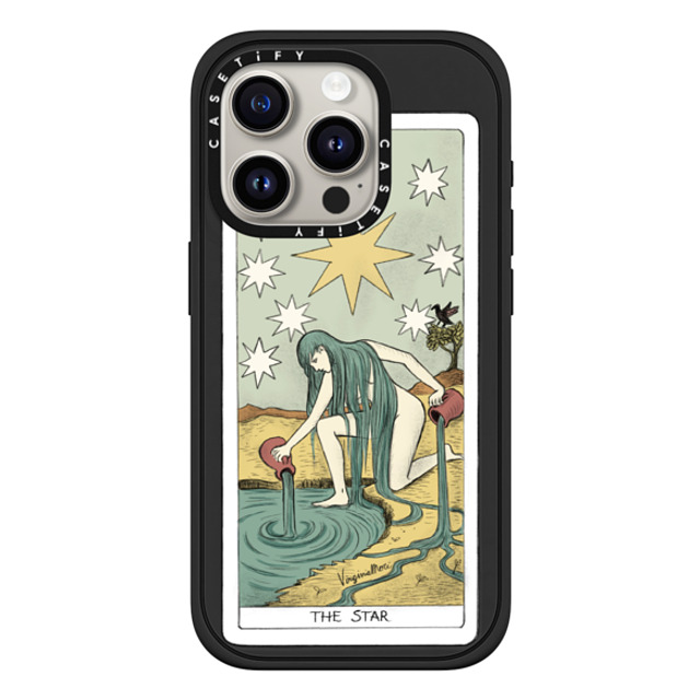 virginiamori x CASETiFY iPhone 15 Pro Case Matte Black Impact Case MagSafe Compatible Tarot Star Back to School virginiamori x CASETiFY iPhone 15 Pro Case Matte Black Impact Case MagSafe Compatible Tarot Star Back to School