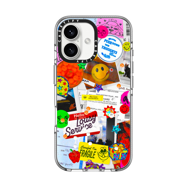 Day Off Ltd. x CASETiFY iPhone 16 Case Sticker,Cartoon クリア クリア ケース MagSafe対応 Mental Healthy Back to School Day Off Ltd. x CASETiFY iPhone 16 Case Sticker,Cartoon クリア クリア ケース MagSafe対応 Mental Healthy Back to School