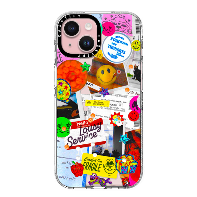 Day Off Ltd. x CASETiFY iPhone 15 ケース Sticker,Cartoon クリア クリア ケース MagSafe対応 Mental Healthy Back to School Day Off Ltd. x CASETiFY iPhone 15 ケース Sticker,Cartoon クリア クリア ケース MagSafe対応 Mental Healthy Back to School