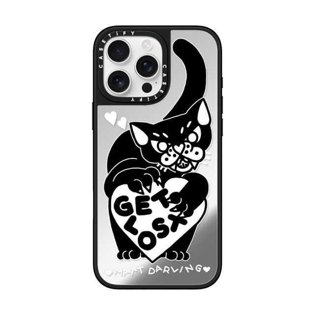 Matt Darling x CASETiFY iPhone 16 Pro Max Case Silver on Black ミラーケース MagSafe対応 get lost Back to School Matt Darling x CASETiFY iPhone 16 Pro Max Case Silver on Black ミラーケース MagSafe対応 get lost Back to School