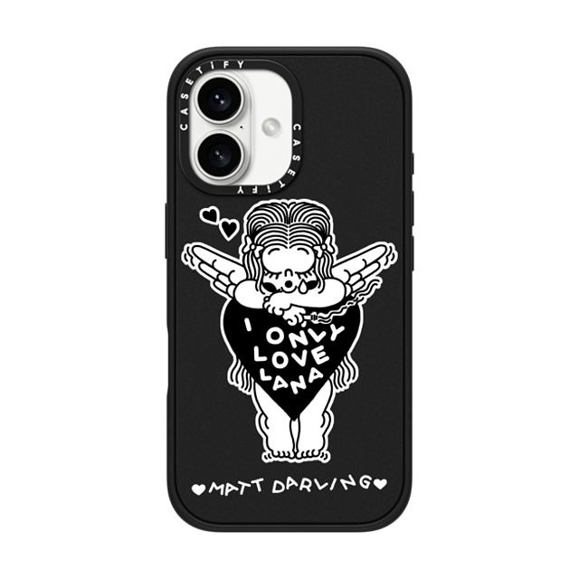Matt Darling x CASETiFY iPhone 16 Case Cartoon,Monochrome Matte Black Impact Case MagSafe Compatible only lana Mother's Day Matt Darling x CASETiFY iPhone 16 Case Cartoon,Monochrome Matte Black Impact Case MagSafe Compatible only lana Mother's Day