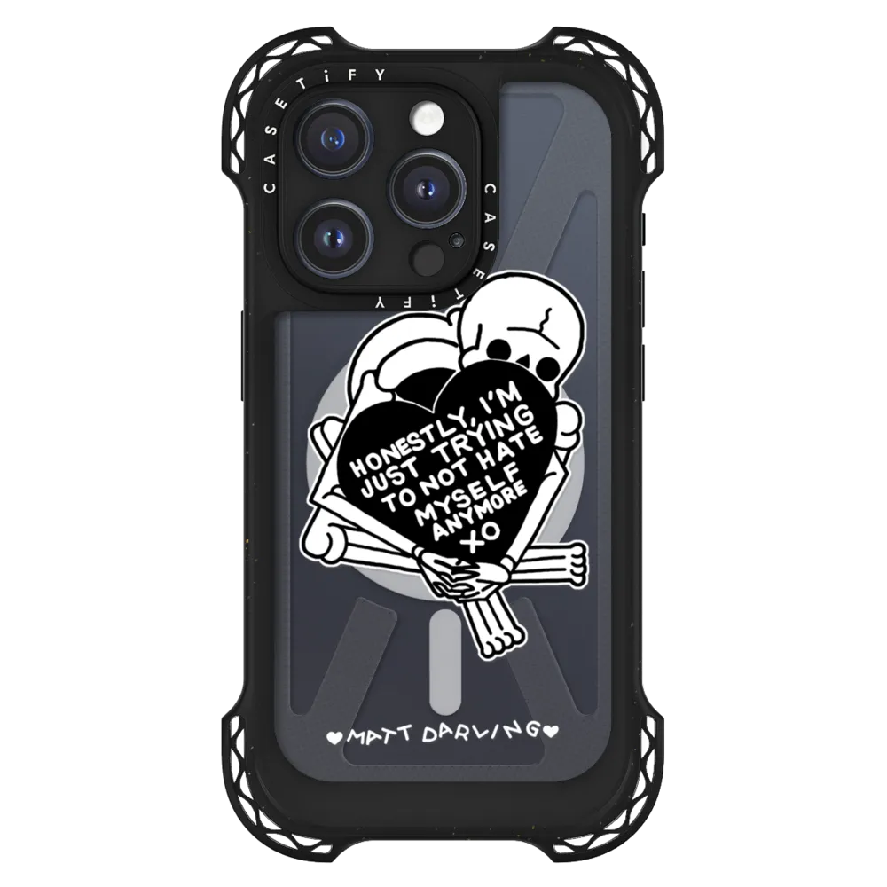 Ultra Bounce iPhone 15 Pro Case MagSafe Compatible - self-acceptance skeleton