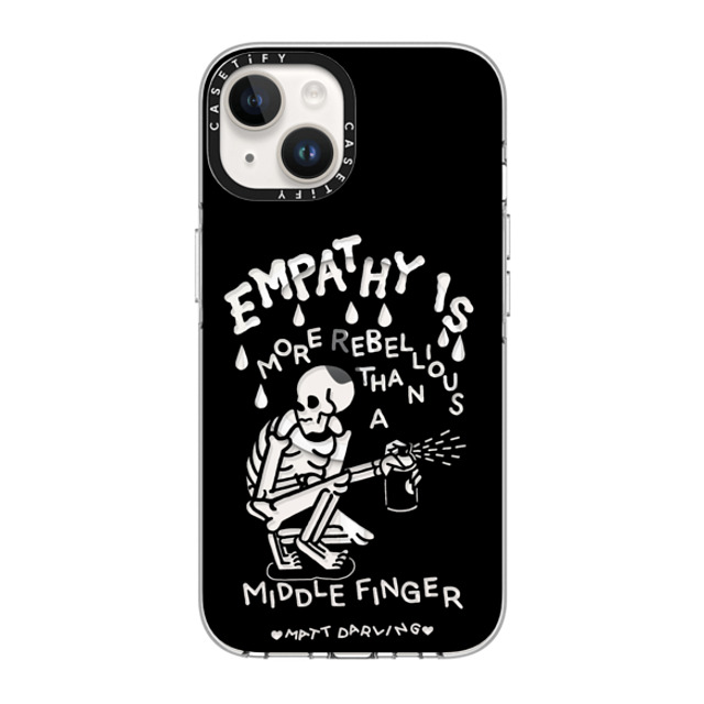 Matt Darling x CASETiFY iPhone 14 ケース クリア クリア ケース MagSafe対応 empathy is more rebellious than a middle finger