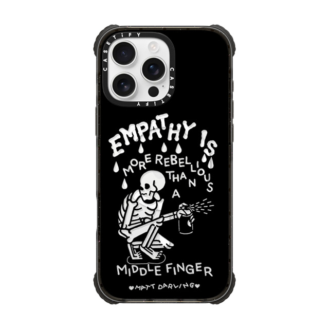 Matt Darling x CASETiFY iPhone 16 Pro Max Case Black ウルトラ インパクトケース MagSafe 対応 empathy is more rebellious than a middle finger Matt Darling x CASETiFY iPhone 16 Pro Max Case Black ウルトラ インパクトケース MagSafe 対応 empathy is more rebellious than a middle finger