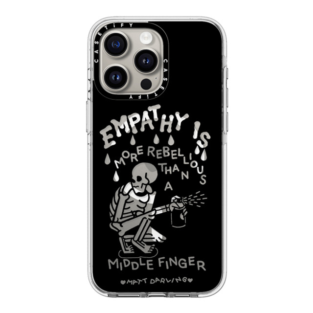 Matt Darling x CASETiFY iPhone 15 Pro Max ケース クリア クリア ケース MagSafe対応 empathy is more rebellious than a middle finger