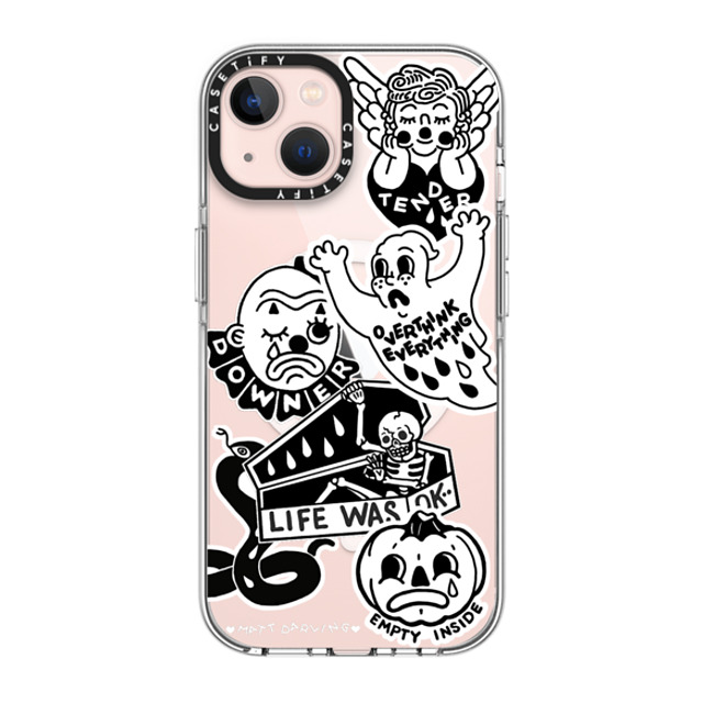 Matt Darling x CASETiFY iPhone 13 ケース クリア クリア ケース MagSafe対応 matt darling sticker case