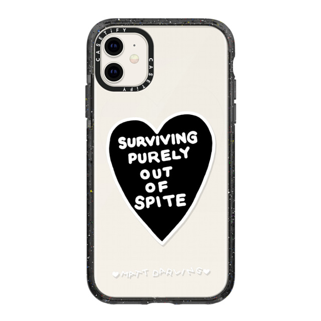 Matt Darling x CASETiFY iPhone 11 ケース ブラック インパクトケース surviving purely out of spite