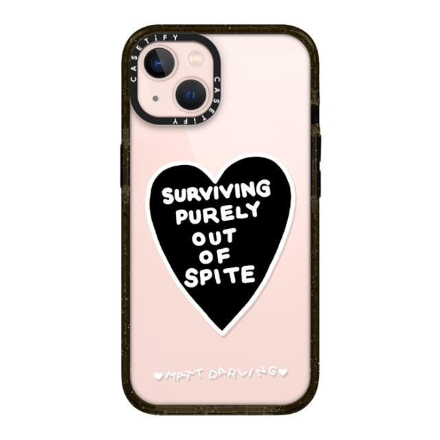 Matt Darling x CASETiFY iPhone 13 ケース ブラック インパクトケース surviving purely out of spite