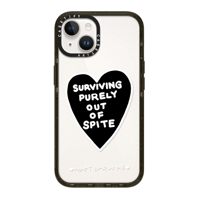 Matt Darling x CASETiFY iPhone 14 ケース ブラック インパクトケース surviving purely out of spite