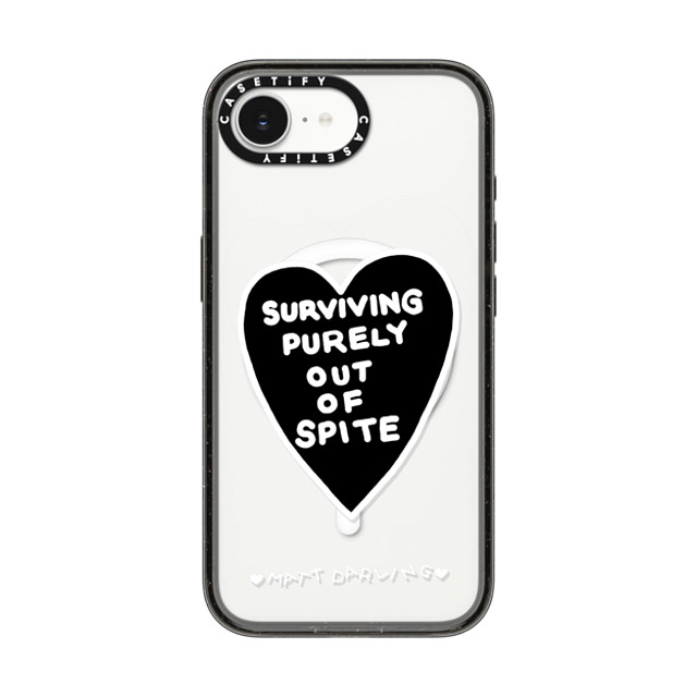 Matt Darling x CASETiFY iPhone 16e Case Heart,Quote Black Impact Case MagSafe Compatible surviving purely out of spite Back to School Matt Darling x CASETiFY iPhone 16e Case Heart,Quote Black Impact Case MagSafe Compatible surviving purely out of spite Back to School