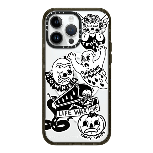 Matt Darling x CASETiFY iPhone 14 Pro Max ケース ブラック インパクトケース MagSafe対応 matt darling sticker case