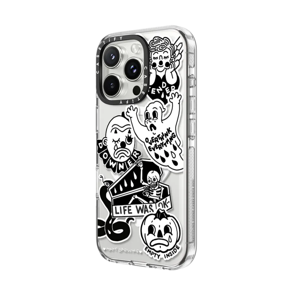 Clear iPhone 16 Pro Max Case MagSafe Compatible - matt darling sticker case