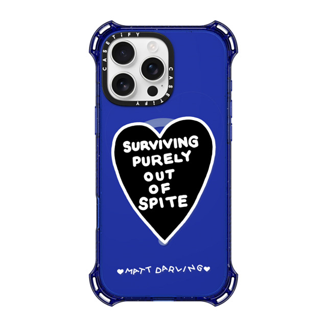 Matt Darling x CASETiFY iPhone 16 Pro Max Case コバルトブルー バウンスケース surviving purely out of spite Matt Darling x CASETiFY iPhone 16 Pro Max Case コバルトブルー バウンスケース surviving purely out of spite