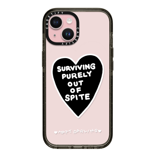 Matt Darling x CASETiFY iPhone 15 ケース ブラック インパクトケース surviving purely out of spite