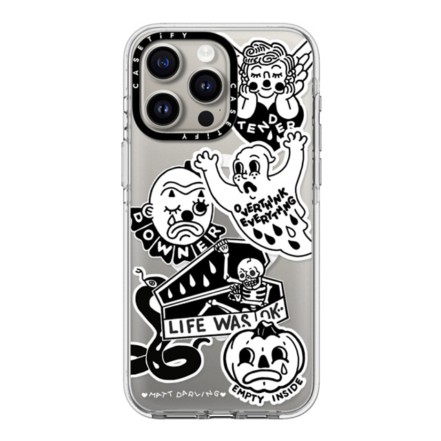 Matt Darling x CASETiFY iPhone 15 Pro Max ケース クリア クリア ケース MagSafe対応 matt darling sticker case