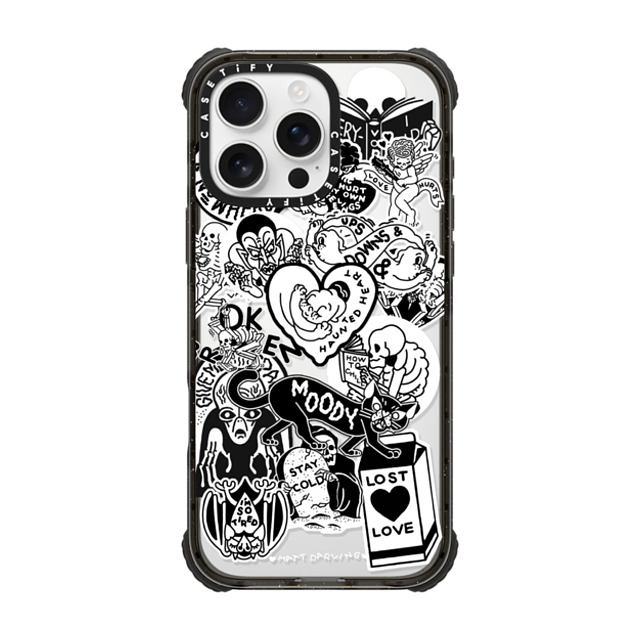 Matt Darling x CASETiFY iPhone 16 Pro Max ケース Sticker,Cat ブラック ウルトラ インパクトケース MagSafe 対応 matt darling sticker collage Father's Day Matt Darling x CASETiFY iPhone 16 Pro Max ケース Sticker,Cat ブラック ウルトラ インパクトケース MagSafe 対応 matt darling sticker collage Father's Day