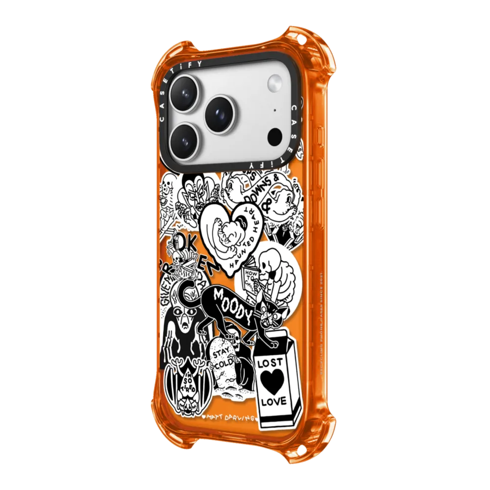 Bounce iPhone 17 Pro Max Case MagSafe Compatible - matt darling sticker collage