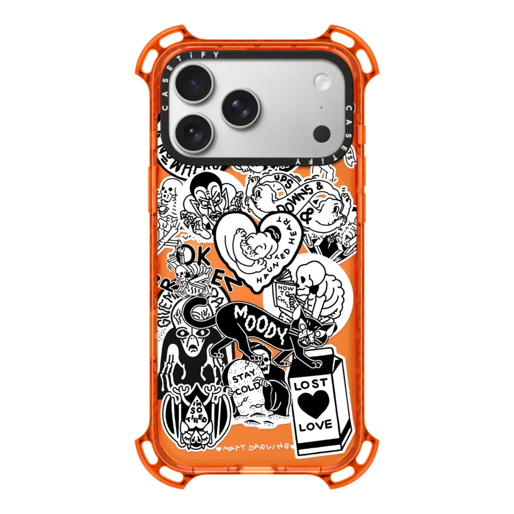Bounce iPhone 17 Pro Max Case MagSafe Compatible - matt darling sticker collage
