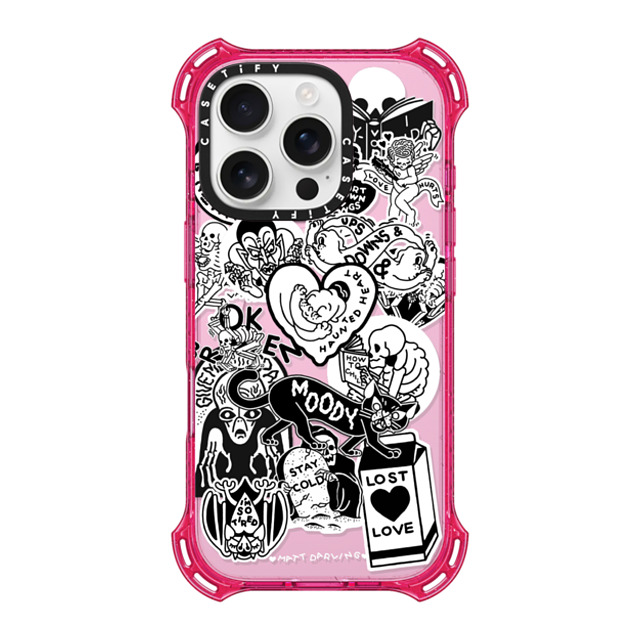 Matt Darling x CASETiFY iPhone 16 Pro Case プリムローズ ピンク バウンスケース matt darling sticker collage Matt Darling x CASETiFY iPhone 16 Pro Case プリムローズ ピンク バウンスケース matt darling sticker collage