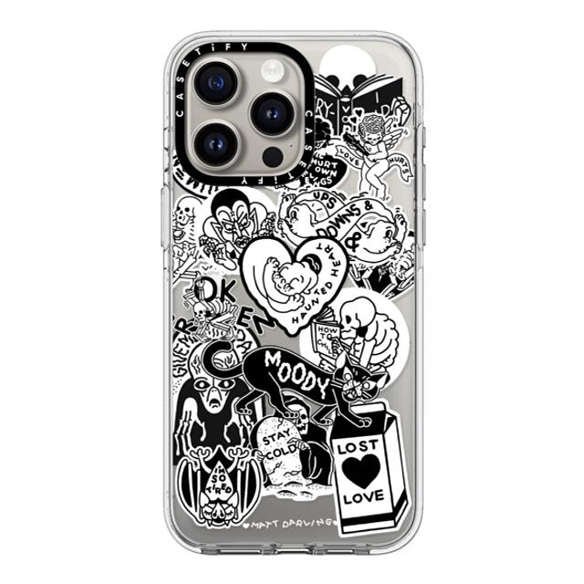 Matt Darling x CASETiFY iPhone 15 Pro Max ケース クリア クリア ケース MagSafe対応 matt darling sticker collage