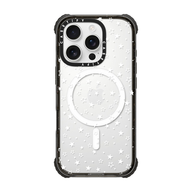 Famenxt x CASETiFY iPhone 16 Pro ケース ブラック ウルトラ インパクトケース MagSafe 対応 White Stars New iPhone Famenxt x CASETiFY iPhone 16 Pro ケース ブラック ウルトラ インパクトケース MagSafe 対応 White Stars New iPhone