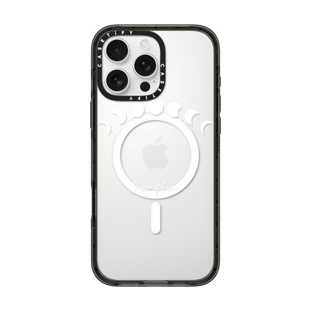 Famenxt x CASETiFY iPhone 16 Pro Max ケース ブラック インパクトケース MagSafe対応 White Moon Phases Father's Day Famenxt x CASETiFY iPhone 16 Pro Max ケース ブラック インパクトケース MagSafe対応 White Moon Phases Father's Day