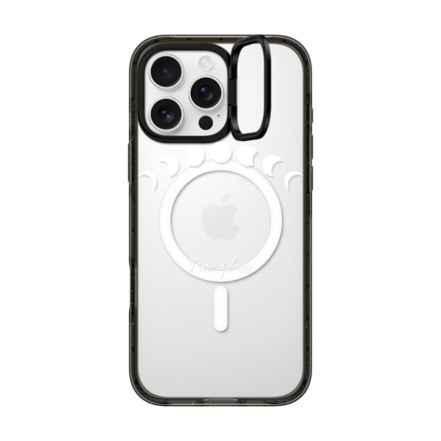 Famenxt x CASETiFY iPhone 16 Pro Max Case Black インパクトリングスタンドケース MagSafe対応 White Moon Phases Father's Day Famenxt x CASETiFY iPhone 16 Pro Max Case Black インパクトリングスタンドケース MagSafe対応 White Moon Phases Father's Day