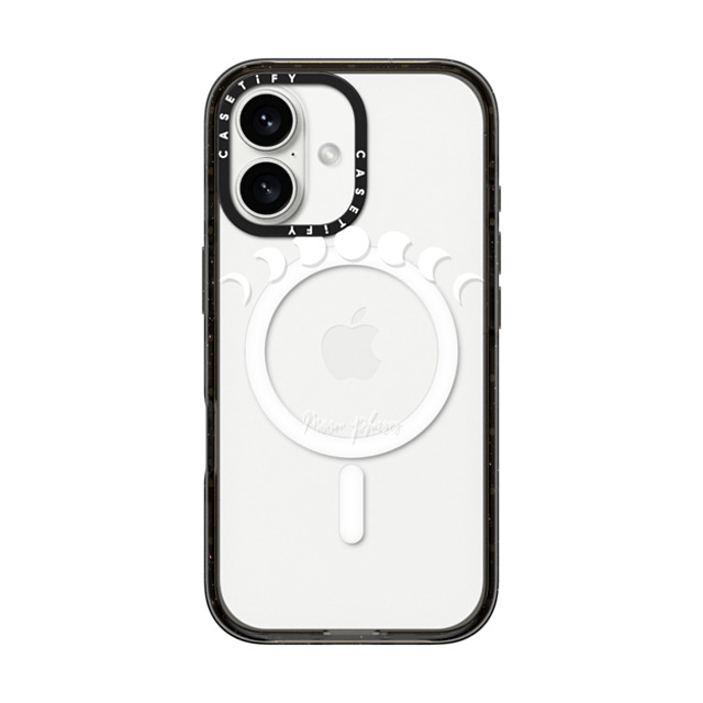 Famenxt x CASETiFY iPhone 16 Case Black Impact Case MagSafe Compatible White Moon Phases Father's Day Famenxt x CASETiFY iPhone 16 Case Black Impact Case MagSafe Compatible White Moon Phases Father's Day