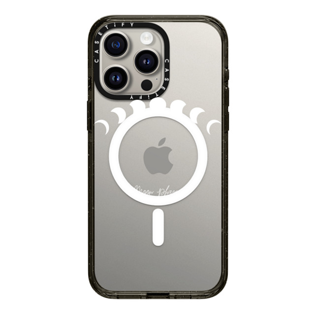 Famenxt x CASETiFY iPhone 15 Pro Max ケース ブラック インパクトケース MagSafe対応 White Moon Phases Father's Day Famenxt x CASETiFY iPhone 15 Pro Max ケース ブラック インパクトケース MagSafe対応 White Moon Phases Father's Day