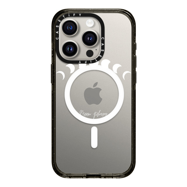 Famenxt x CASETiFY iPhone 15 Pro ケース ブラック インパクトケース MagSafe対応 White Moon Phases Father's Day Famenxt x CASETiFY iPhone 15 Pro ケース ブラック インパクトケース MagSafe対応 White Moon Phases Father's Day