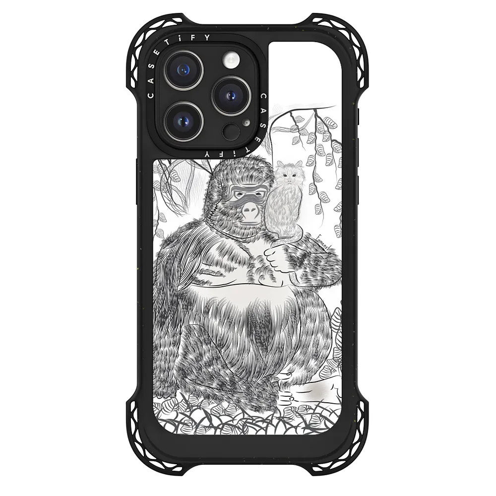 Jungle Gorilla and pet Cat CASETiFY