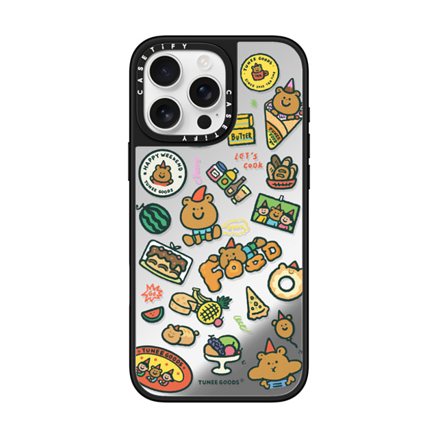CASETiFY iPhone 16 Pro Max ケース Silver on Black ミラーケース MagSafe対応 Food Map tunee goods influencer Father's Day CASETiFY iPhone 16 Pro Max ケース Silver on Black ミラーケース MagSafe対応 Food Map tunee goods influencer Father's Day