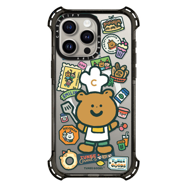 CASETiFY iPhone 15 Pro Max ケース ブラック バウンスケース Chef Bear tunee goods influencer Father's Day CASETiFY iPhone 15 Pro Max ケース ブラック バウンスケース Chef Bear tunee goods influencer Father's Day