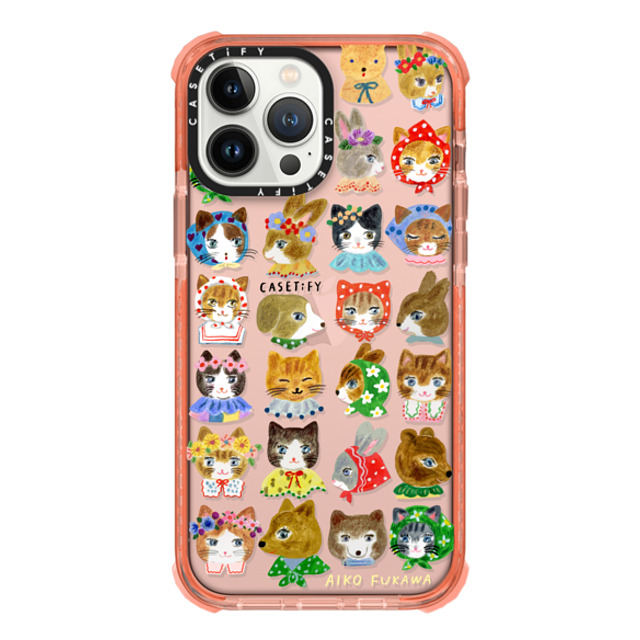 Aiko Fukawa x CASETiFY iPhone 13 Pro Max ケース Peach ウルトラインパクトケース fluffy little friends