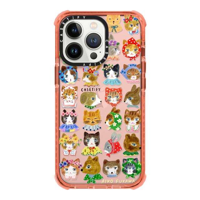 Aiko Fukawa x CASETiFY iPhone 13 Pro Case Peach ウルトラインパクトケース fluffy little friends Aiko Fukawa x CASETiFY iPhone 13 Pro Case Peach ウルトラインパクトケース fluffy little friends