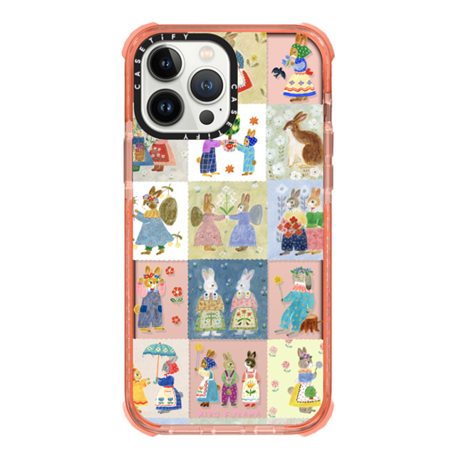 Aiko Fukawa x CASETiFY iPhone 13 Pro Max ケース Peach ウルトラインパクトケース RABBIT sweet patch work