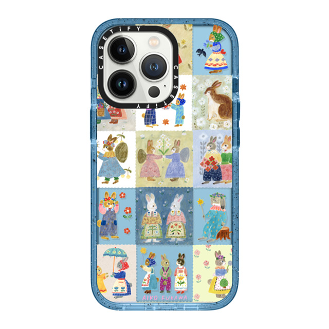 Aiko Fukawa x CASETiFY iPhone 13 Pro ケース ベイビーブルー インパクトケース RABBIT sweet patch work Father's Day Aiko Fukawa x CASETiFY iPhone 13 Pro ケース ベイビーブルー インパクトケース RABBIT sweet patch work Father's Day