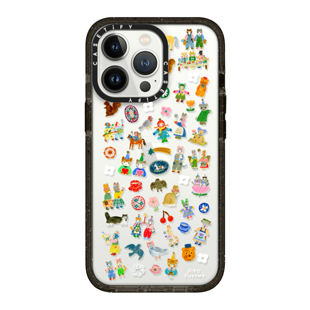 Aiko Fukawa x CASETiFY iPhone 13 Pro �P�[�X �u���b�N �C���p�N�g�P�[�X Tiny Stickers Club