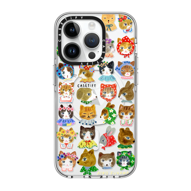 Aiko Fukawa x CASETiFY iPhone 14 Pro ケース クリア クリア ケース MagSafe対応 fluffy little friends