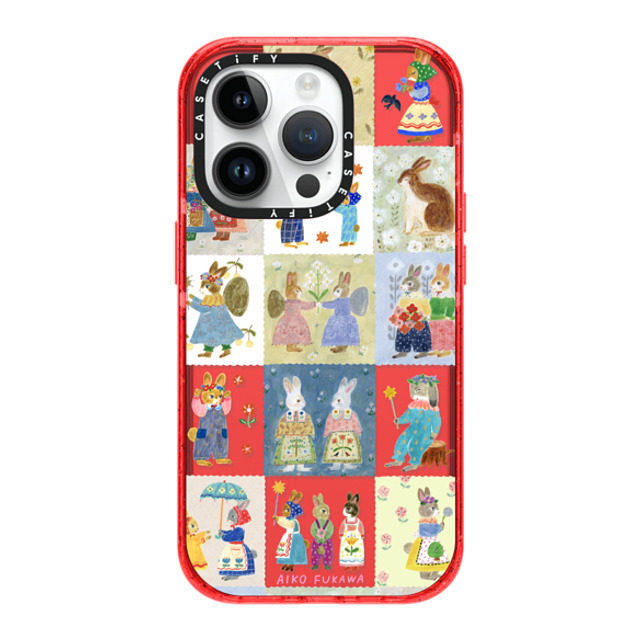 Aiko Fukawa x CASETiFY iPhone 14 Pro Case レッド Impact Case RABBIT sweet patch work Aiko Fukawa x CASETiFY iPhone 14 Pro Case レッド Impact Case RABBIT sweet patch work