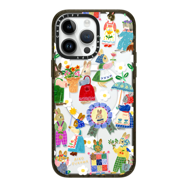 Aiko Fukawa x CASETiFY iPhone 14 Pro Max ケース ブラック インパクトケース MagSafe対応 RABBIT lover