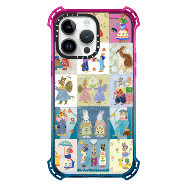 Aiko Fukawa x CASETiFY iPhone 14 Pro Max ケース Cotton Candy バウンスケース RABBIT sweet patch work