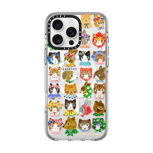 Aiko Fukawa x CASETiFY iPhone 16 Pro Max ケース クリア クリア ケース MagSafe対応 fluffy little friends