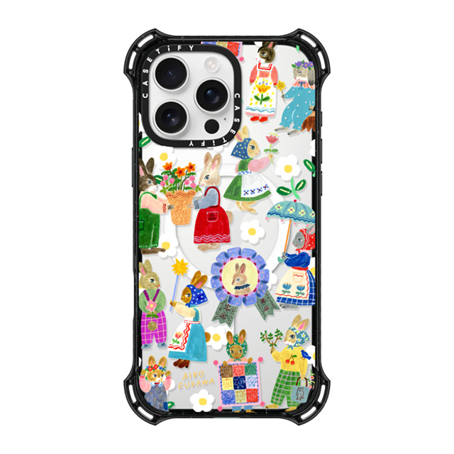 Aiko Fukawa x CASETiFY iPhone 16 Pro Max ケース ブラック バウンスケース RABBIT lover