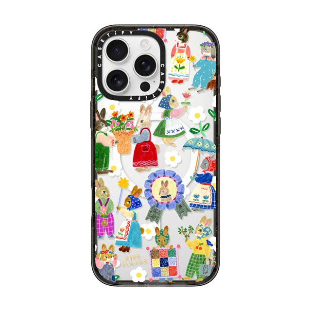 Aiko Fukawa x CASETiFY iPhone 16 Pro Max ケース ブラック インパクトケース MagSafe対応 RABBIT lover