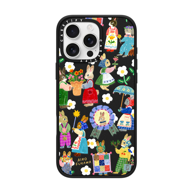 Aiko Fukawa x CASETiFY iPhone 16 Pro Max ケース マットブラック インパクトケース MagSafe対応 RABBIT lover